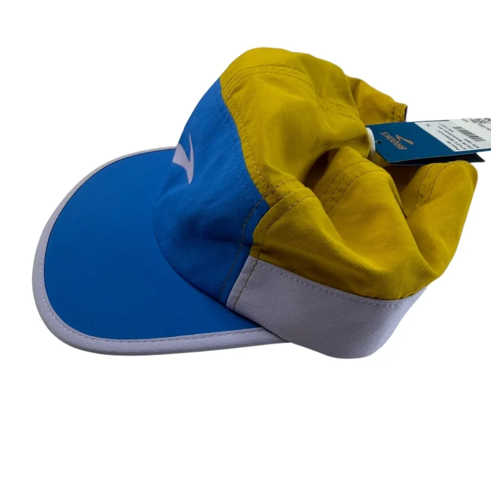 BROOKS Propel Hat Blue Yellow Adjustable Performance Running Women's OSFA NWT